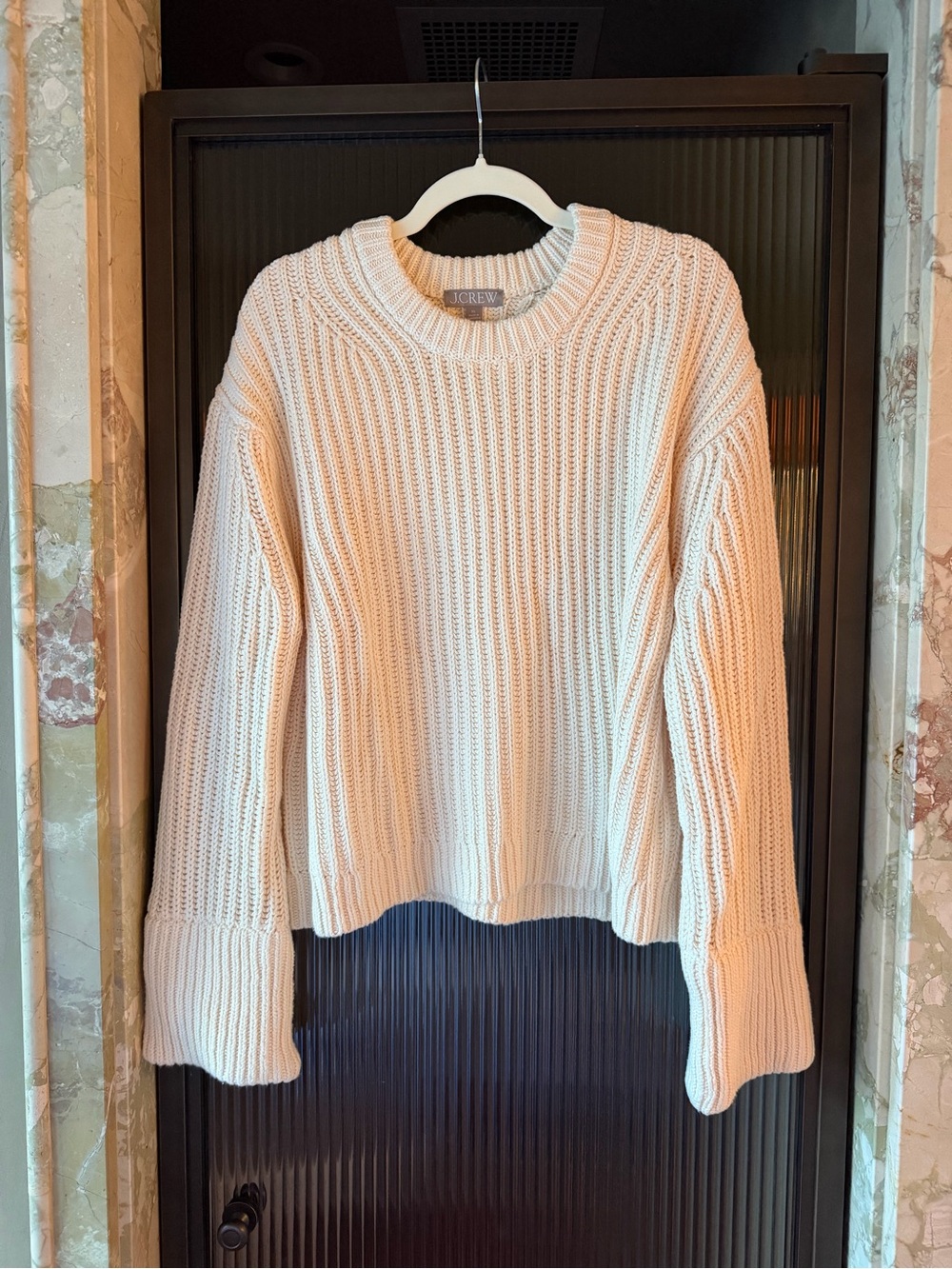 J.Crew - Heritage cotton fisherman crewneck sweater, size xl